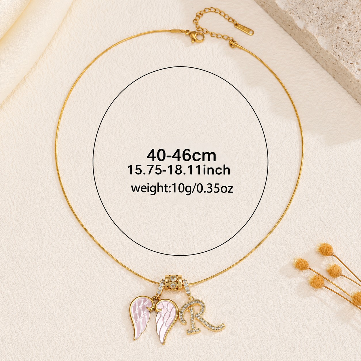 I’m a mother to a son with wings Initial Keepsake Necklace