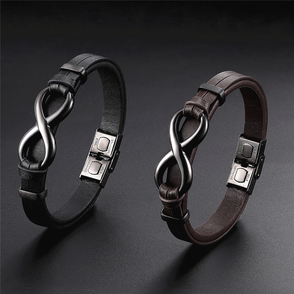 For Love - Remember Whose King You Are And Straighten Your Crown Infinity Leather Bracelet