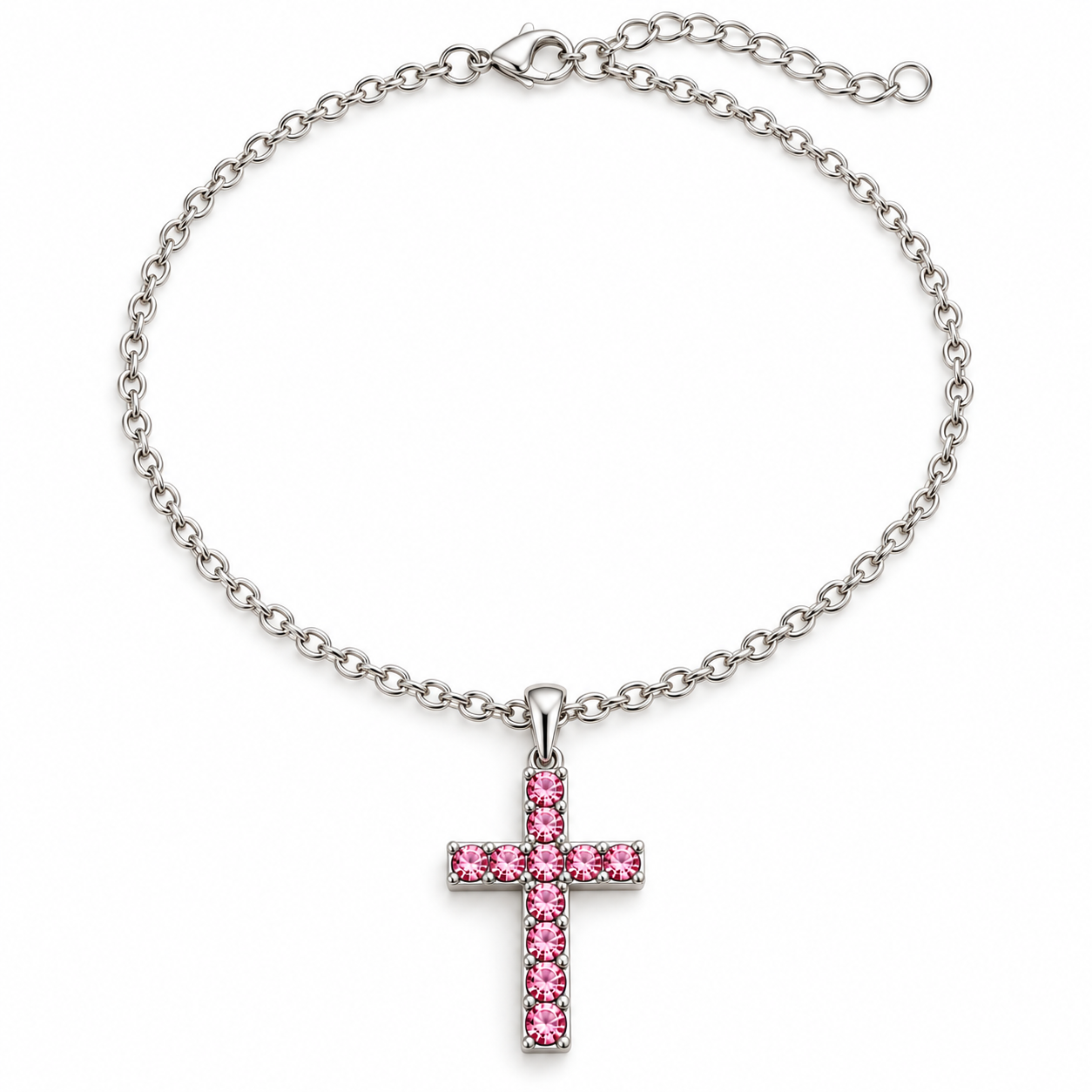 Breast Cancer Awareness Cross necklace