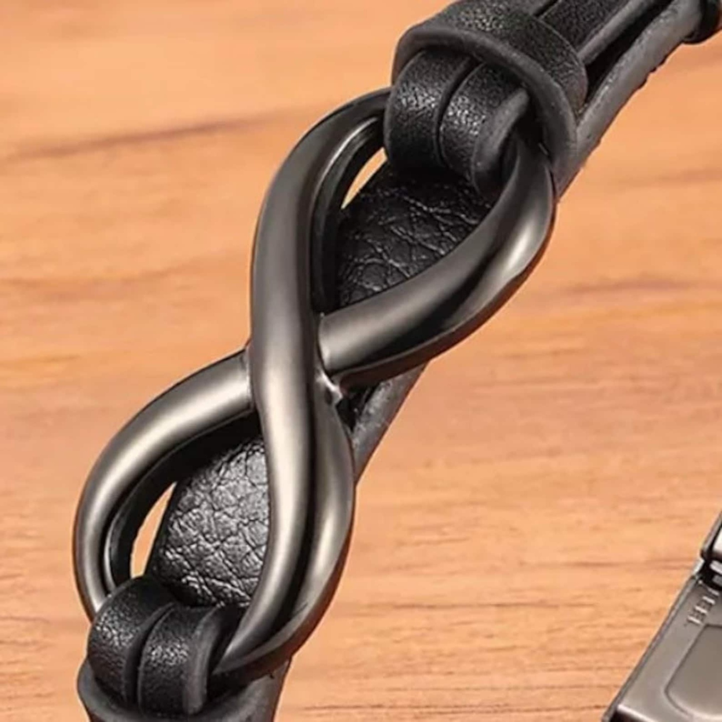 For Love - Remember Whose King You Are And Straighten Your Crown Infinity Leather Bracelet