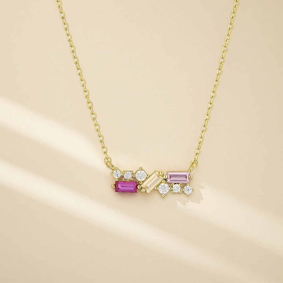 Alzheimer dementia awareness-Purple diamond necklace