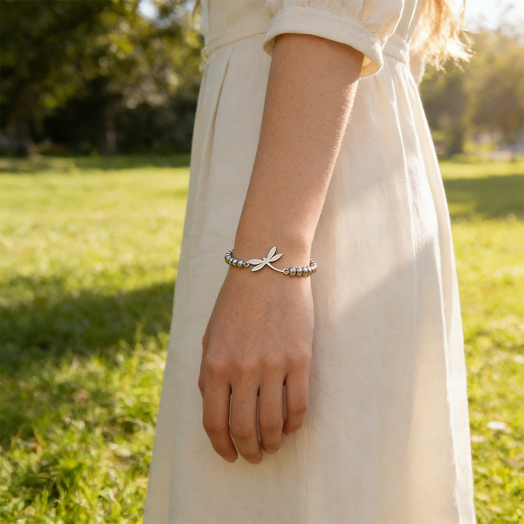 For Memory – Dragonfly Beaded Bracelet