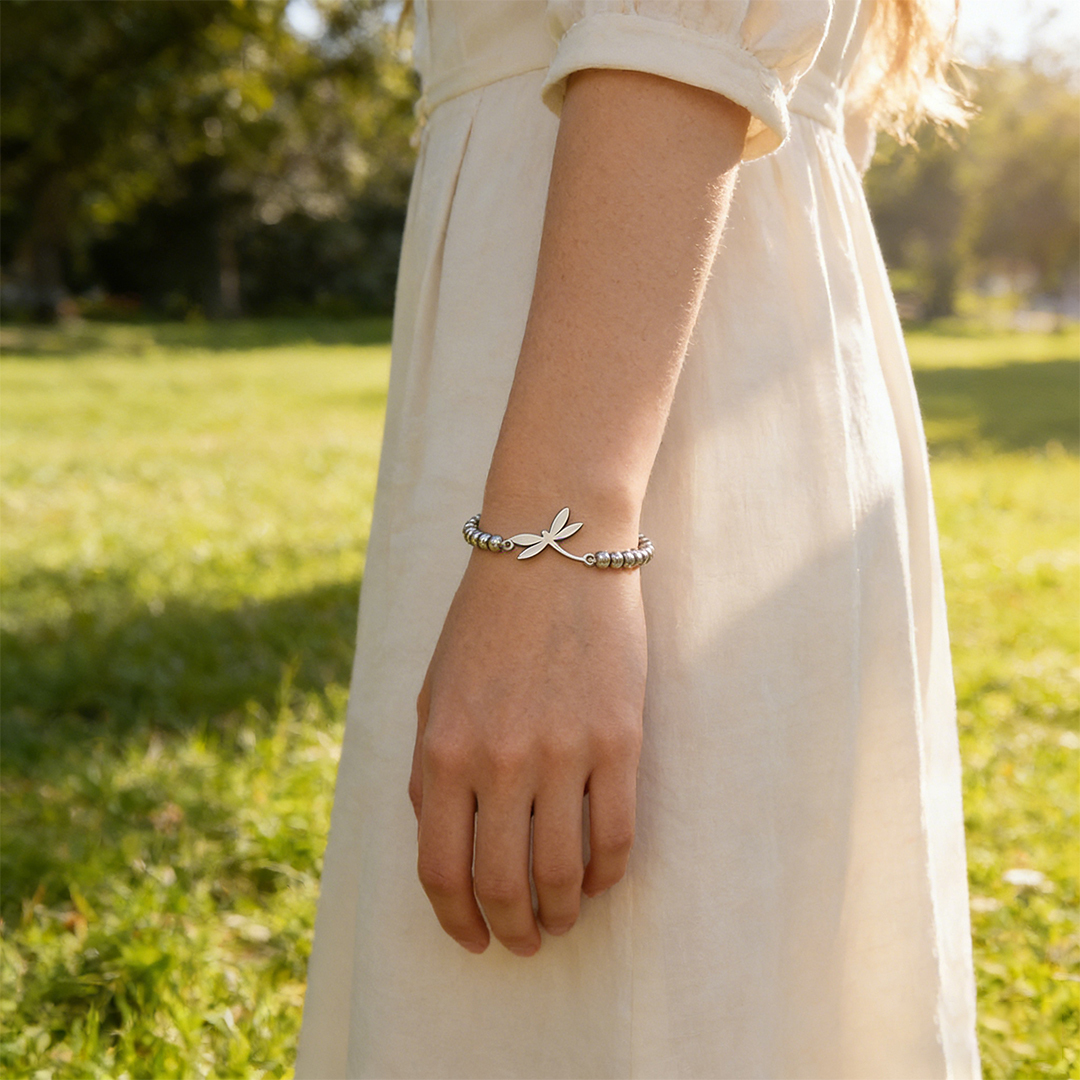 For Memory – Dragonfly Beaded Bracelet