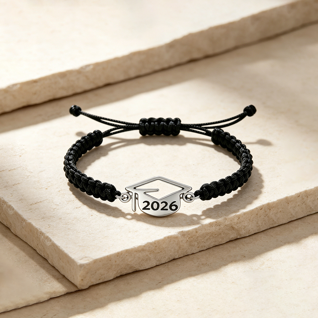 2026 Graduation Cap Braided Bracelet