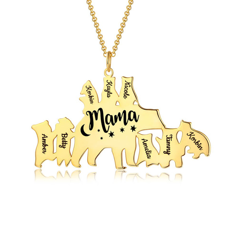 Personalized Mama Bear Necklace for Mom