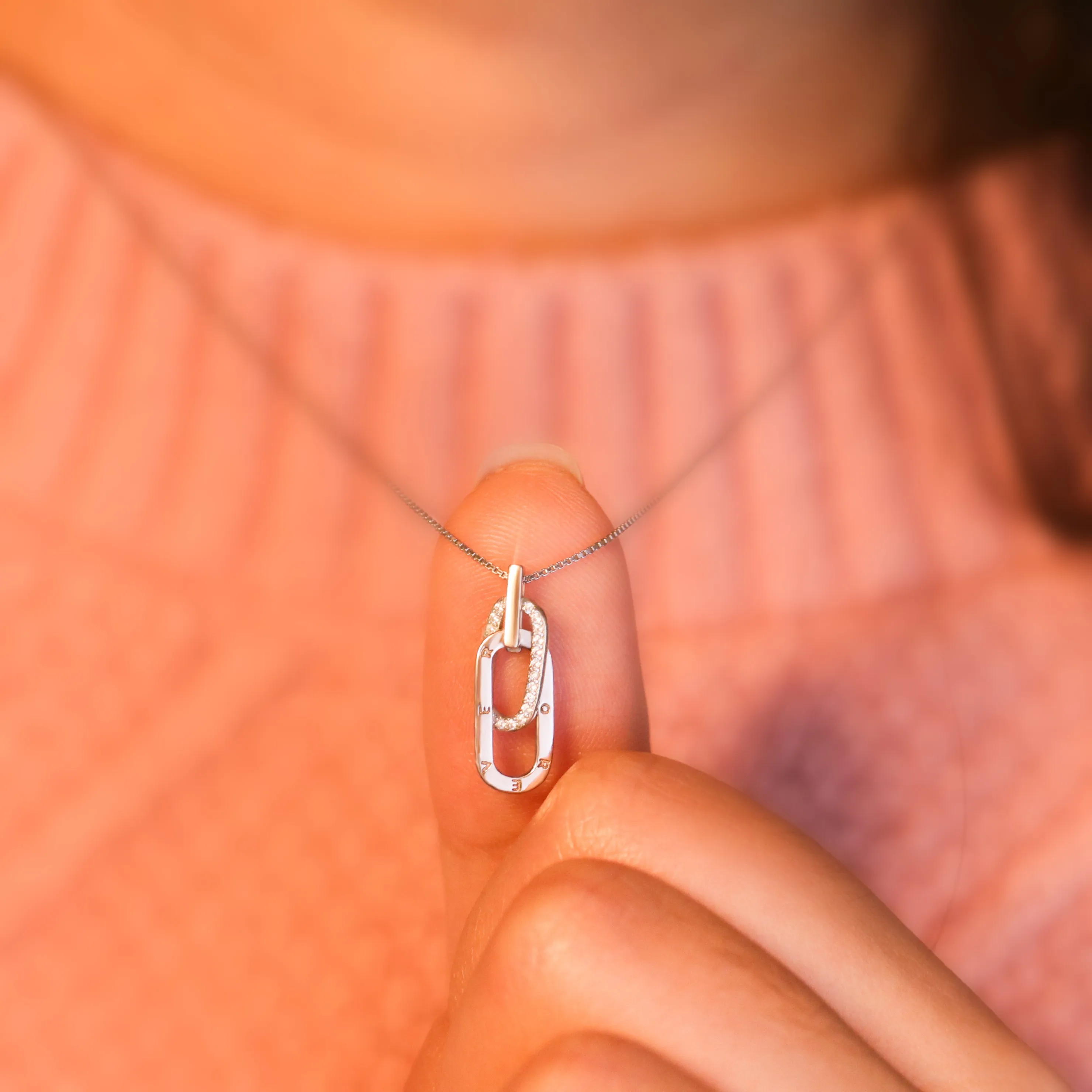 For Daughter - S925 We Are Forever Linked Together Circle Necklace