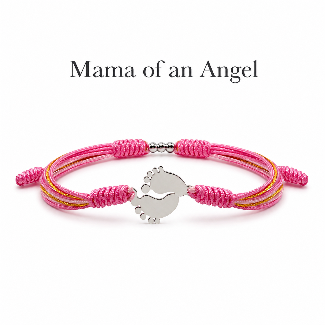 For Memorial - Mama of an Angel Braided ankle bracelet