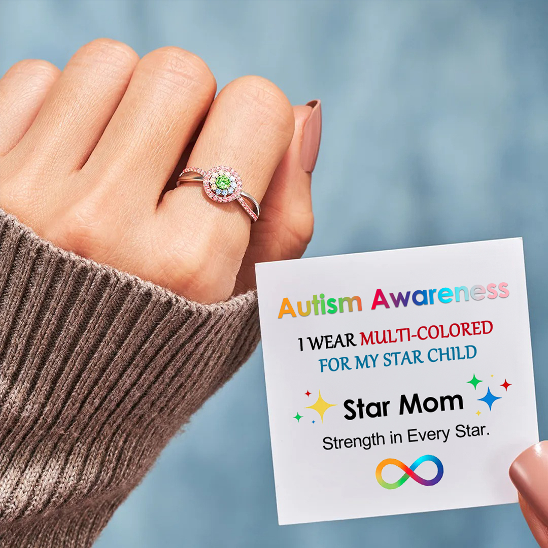 Autism Awareness Gift Strength In Every Star Puzzle Ring