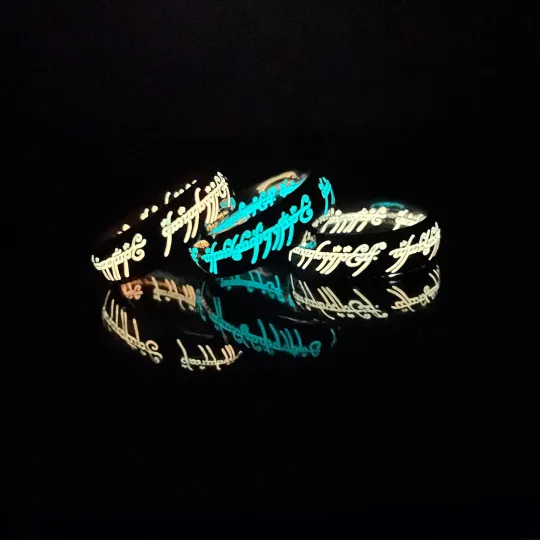 Elvish Ring Glow in the Dark, 1:1 Replica, Magical gift for couples, for boyfriend, or just for yourself (buy two free shipping)