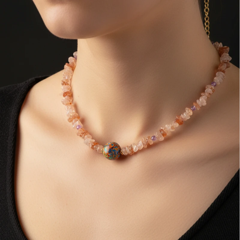 Crystal Necklace – Elegant Clear Crystal Pendant Necklace for Women