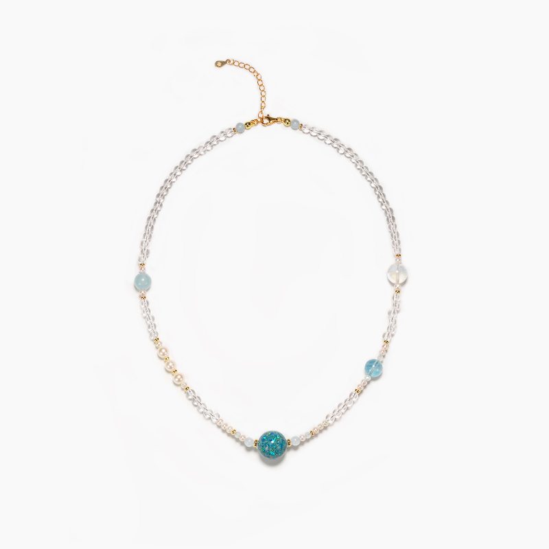 Minimalist Crystal Necklace – Elegant Clear Crystal Pendant Jewelry