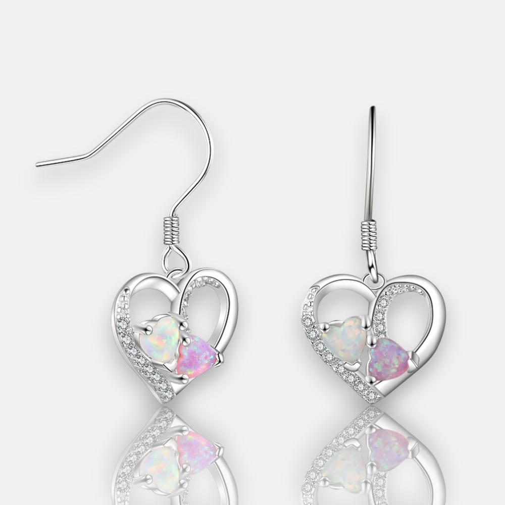 Opal Silver Earrings – Elegant S925 Silver Jewelry for Women