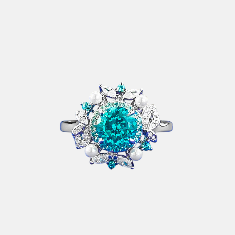 Sapphire Ring – Paraiba Blue Jacaranda Pearl S925 Silver Ring