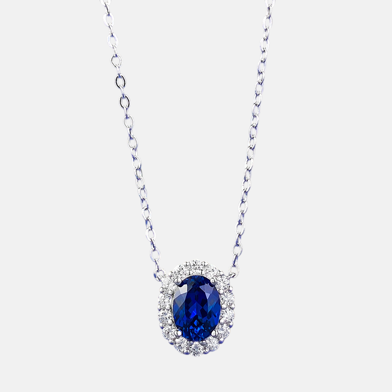 Sapphire Necklace – S925 Silver Pigeon Egg Sapphire Pendant