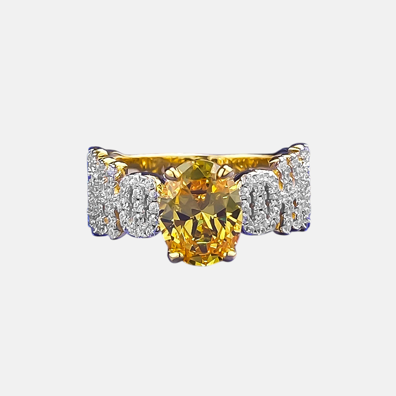 Yellow Sapphire Ring - Fortune Design in S925 Sterling Silver