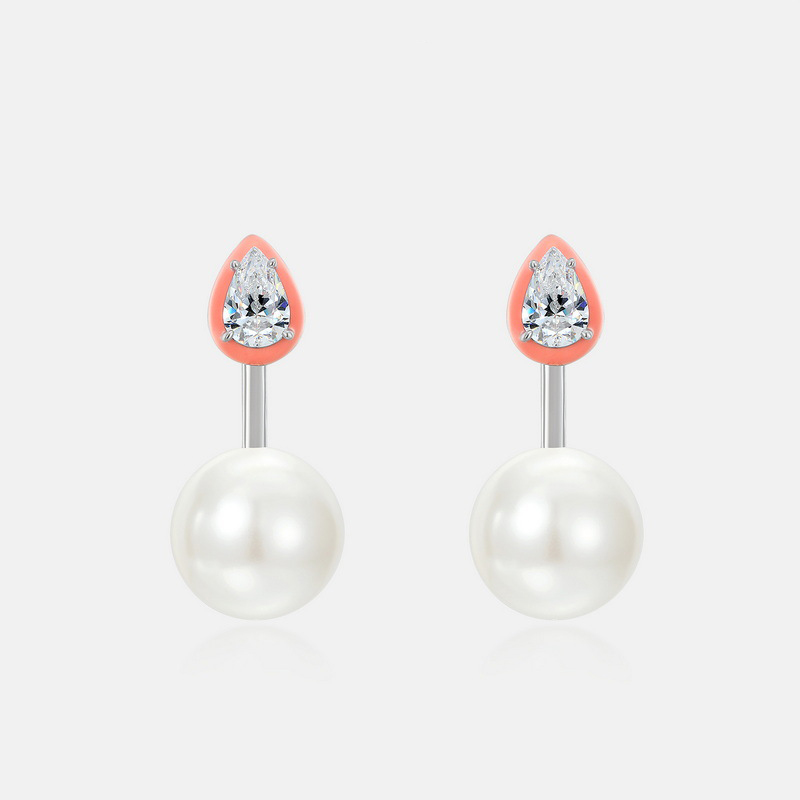 2-Way Convertible S925 Pearl & Zircon Earrings | Detachable Dangle Studs