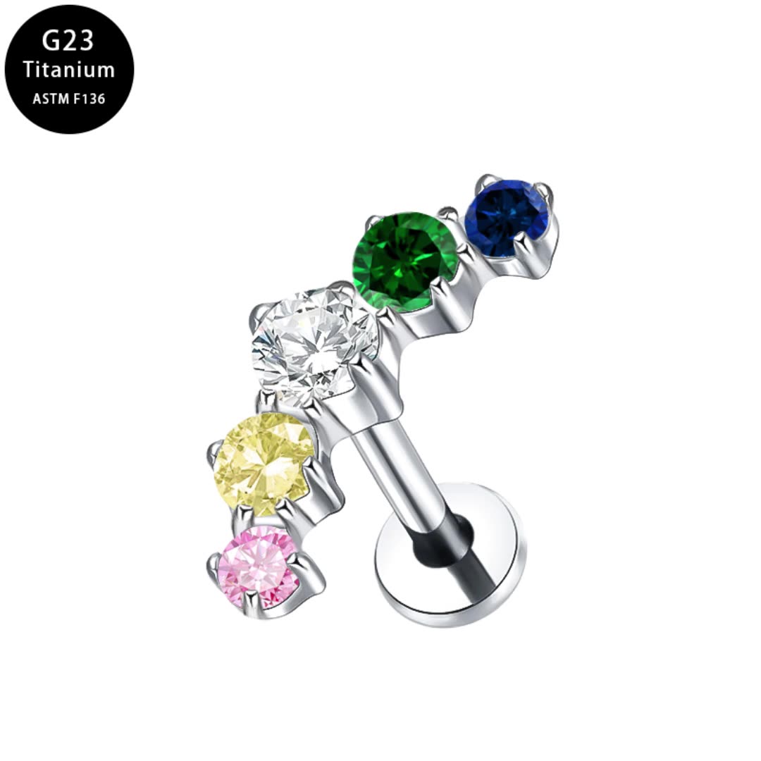 Minimalist Cartilage Stud Earrings – Flat Back Surgical Steel Piercing Jewelry