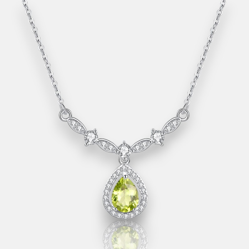 Delicate Birthstone Jewelry – Josephine S925 Silver Crystal Pendant Necklace | Blingku