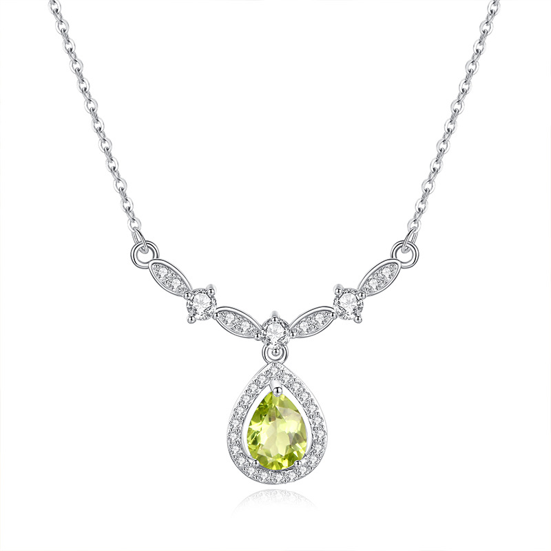 Delicate Birthstone Jewelry – Josephine S925 Silver Crystal Pendant Necklace | Blingku