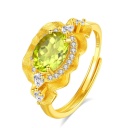 Peridot Open Band Ring