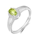 	Peridot Brushed Ring