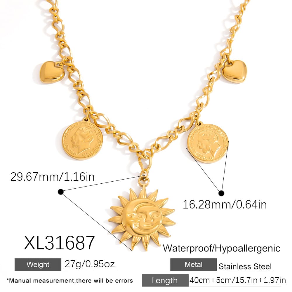 Matching Necklaces for Couples – Angel & Devil Vintage Skull Pendant Set