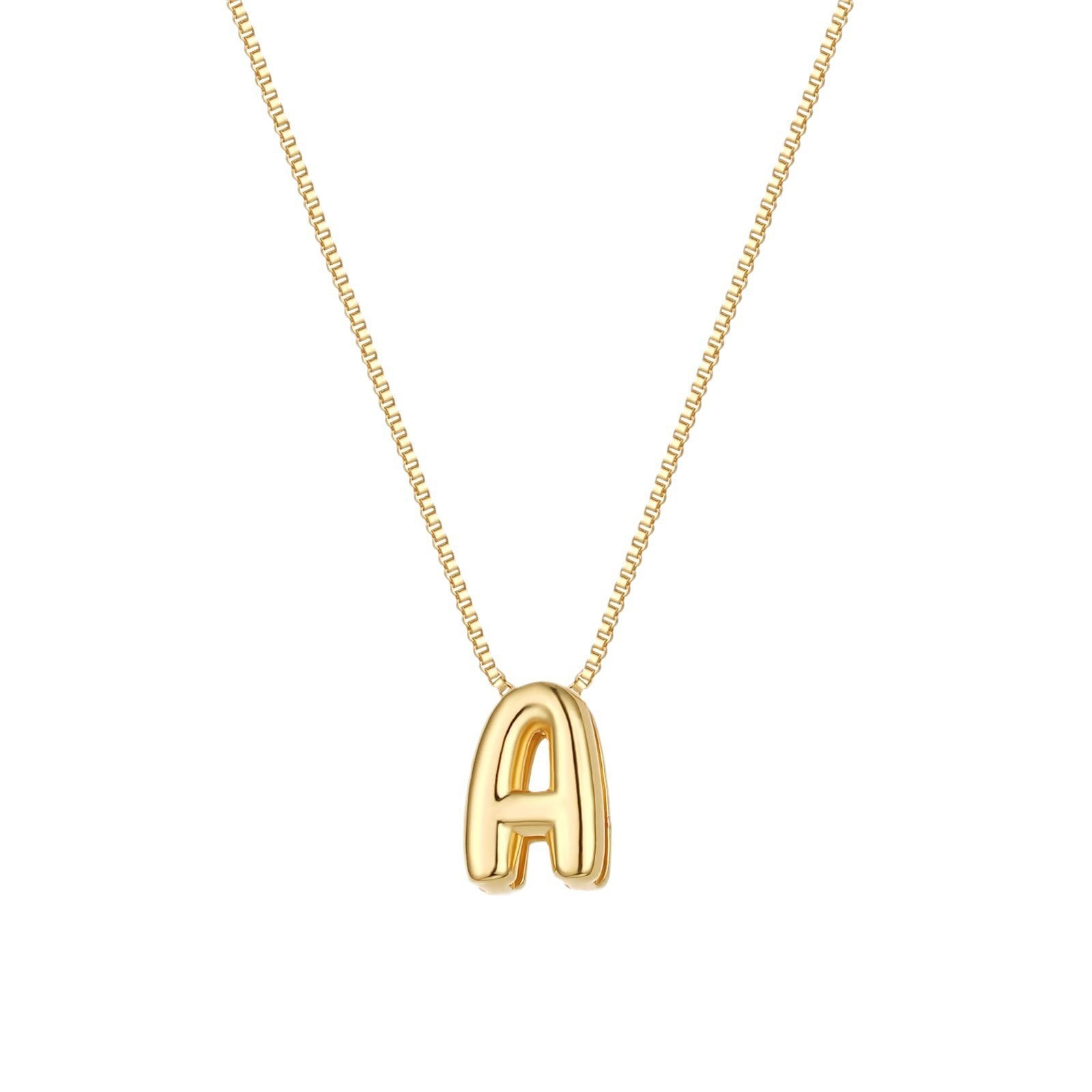 Letter Necklace – Iced Out Double Layer A–Z Alphabet Pendant Necklace