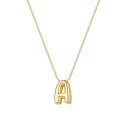 Gold bubble box chain necklace