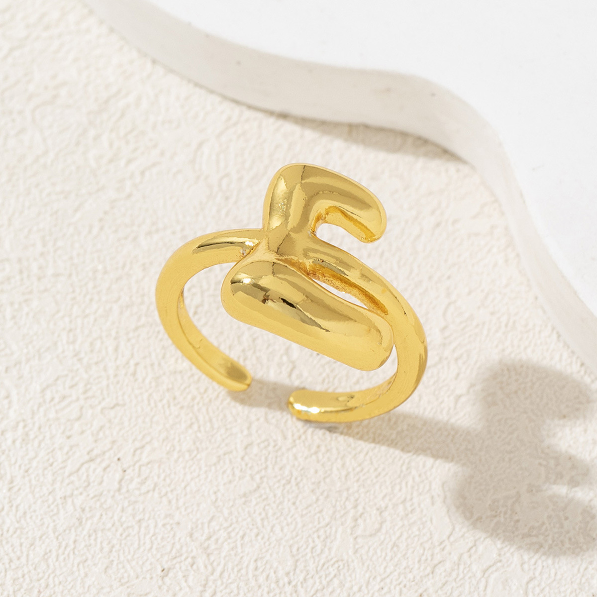 Letter Ring – Polished Mirror Finish Alphabet Initial Ring