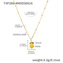 Gold bead lemon necklace