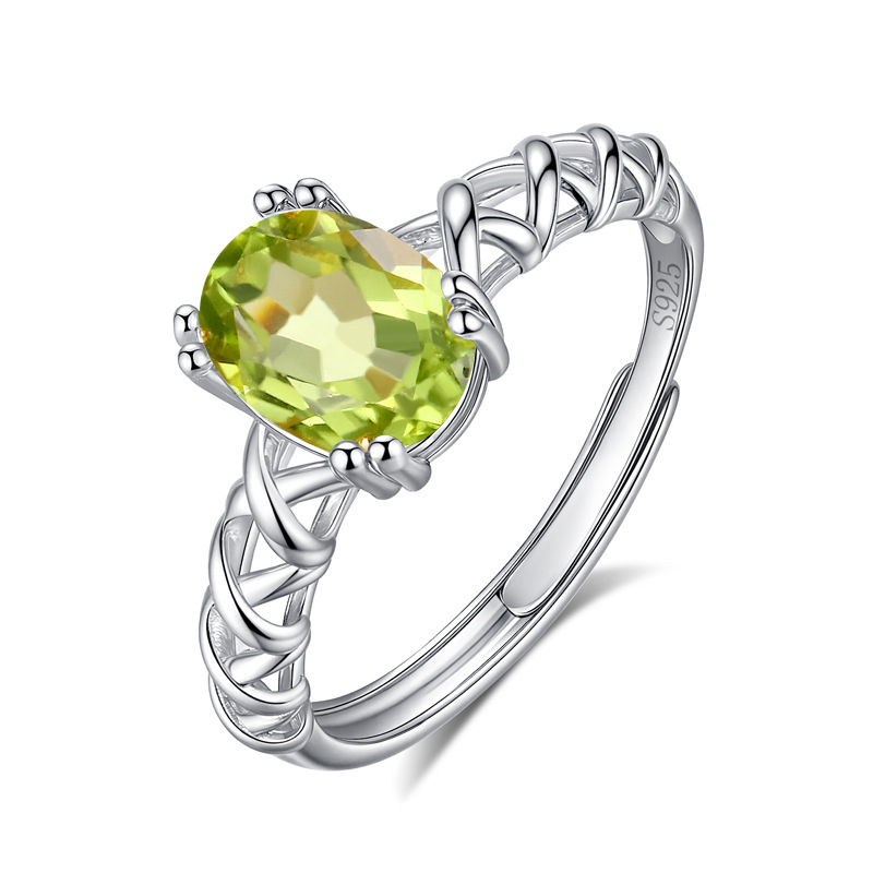Natural Topaz Ring – S925 Sterling Silver Gemstone Elegance