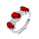 Garnet Triple Ring