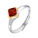 	Garnet Square Ring