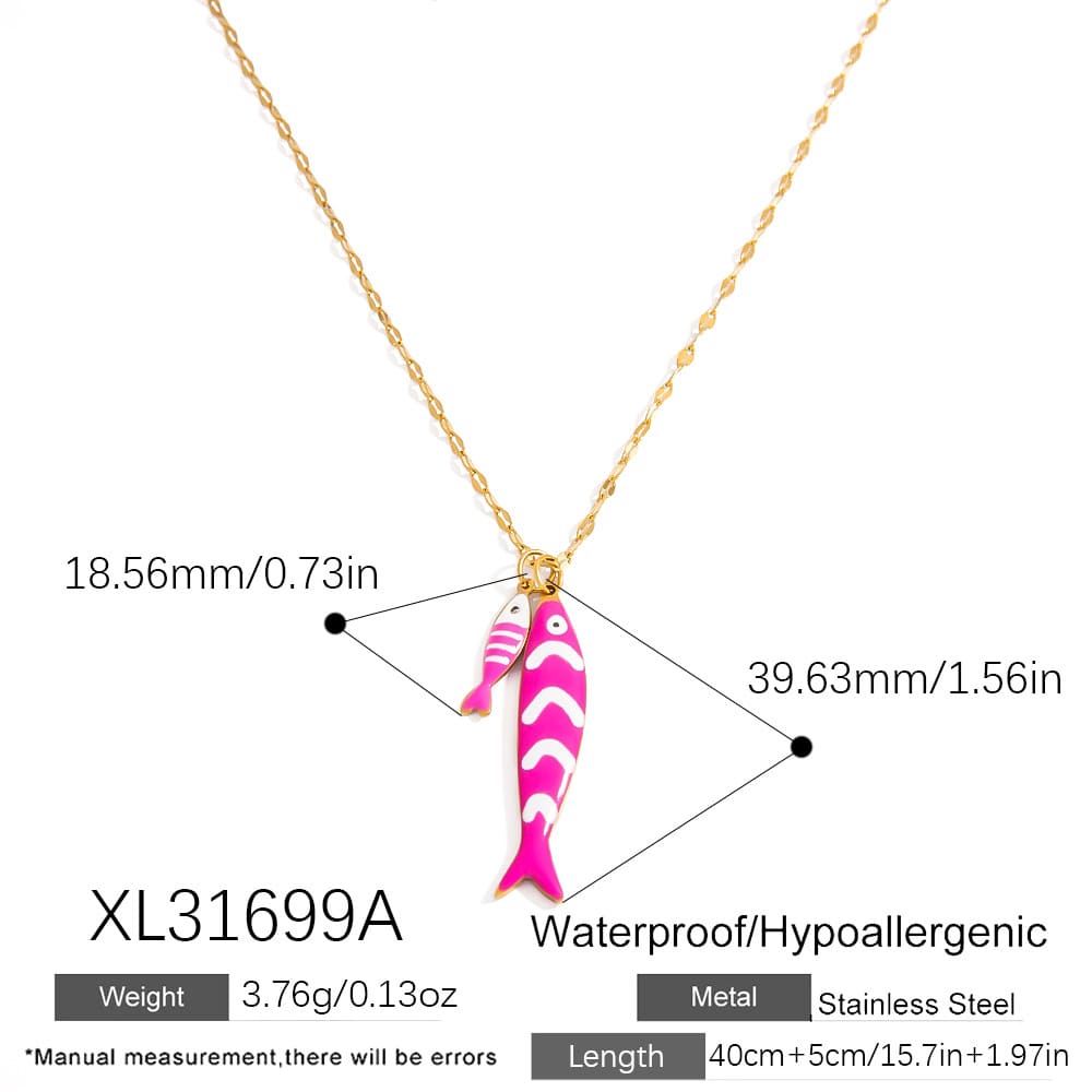 Trending Necklaces for Women – Minimalist Tropical Fish & Starfish Pendant Choker