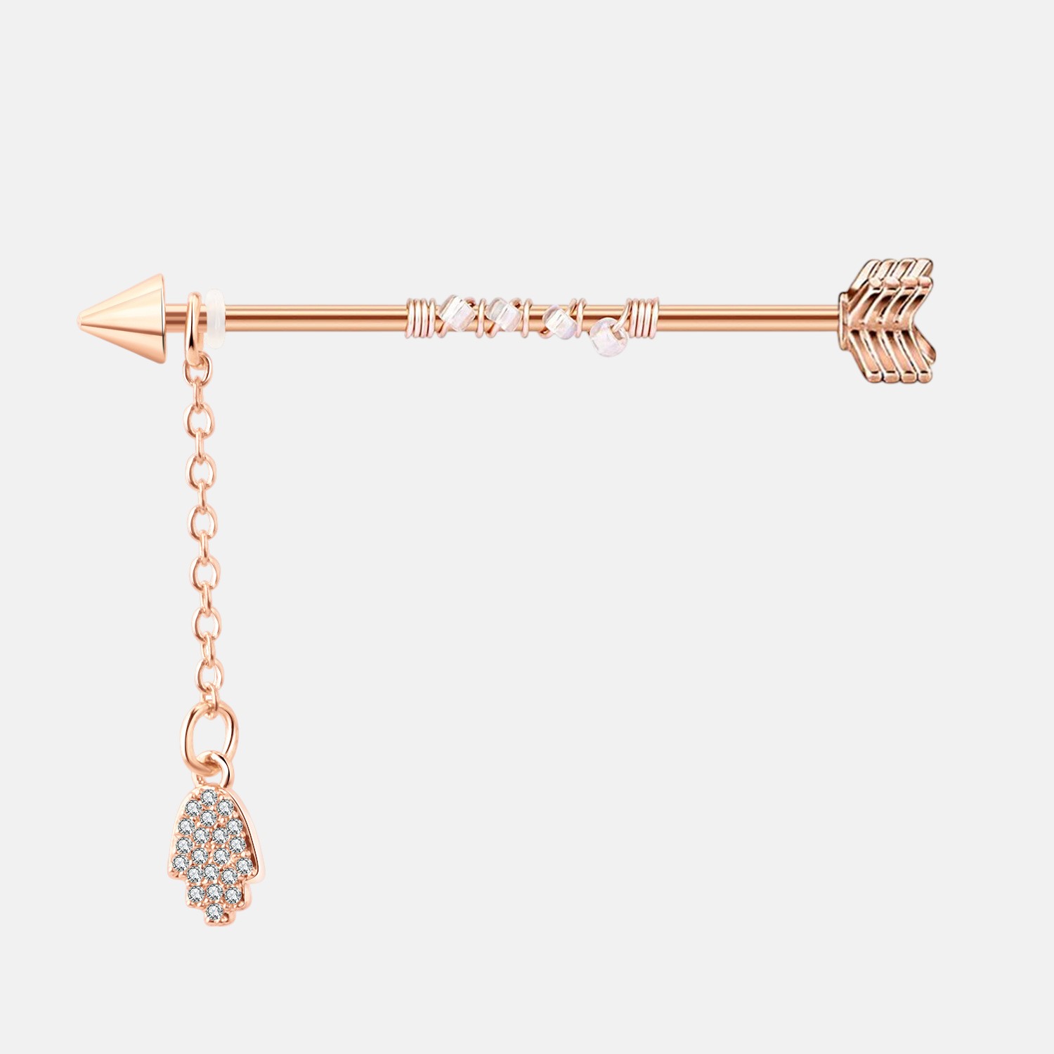 Cartilage Ear Piercing Jewelry – Long Bar Industrial Earrings for Scaffold Piercing