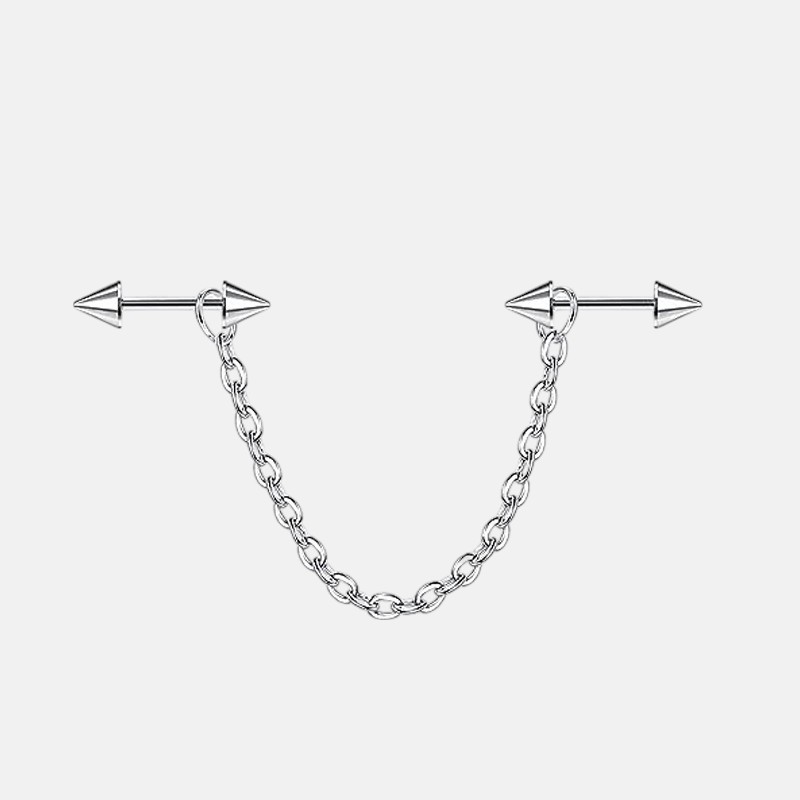 Best Ear Piercing Jewelry – Pearl Chain Cartilage Earring with Star Stud