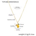 Gold lemon necklace