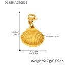 Gold shell pendant*2
