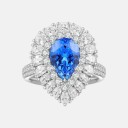 Cultivated cobalt spinel ring and pendant dual-purpose