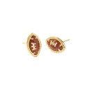 Gold football earrings