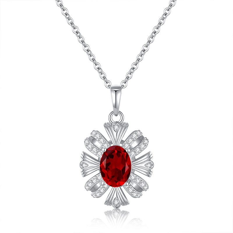 Natural Crystal Pendant Necklace – S925 Sterling Silver | Blingku