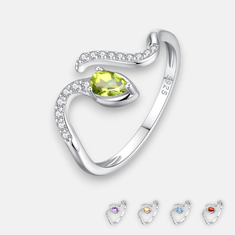 Snake Ring – S925 Sterling Silver Adjustable Serpent Design