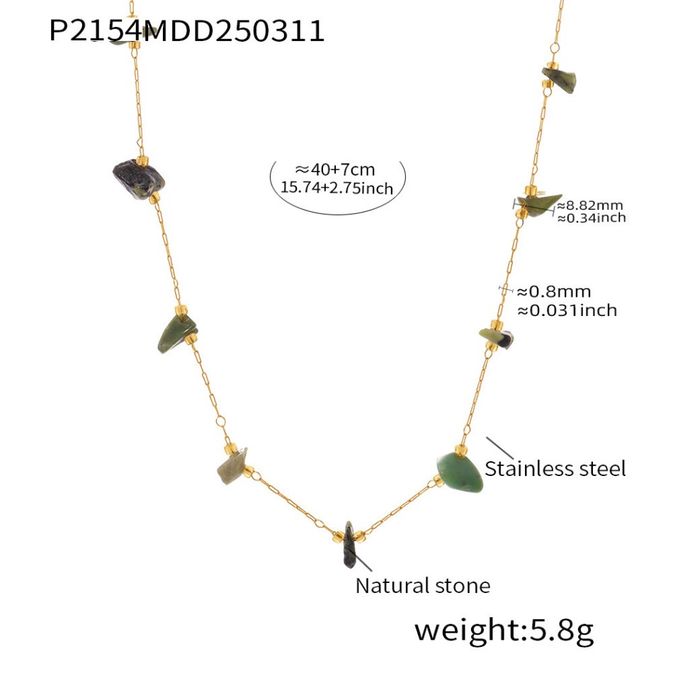 Dainty Layered Necklace with Colorful Natural Stones – Candy Tones
