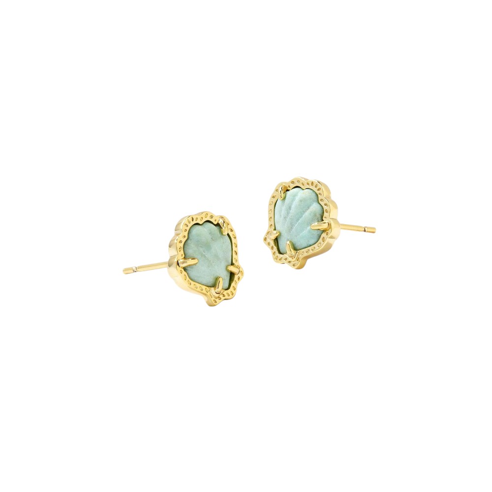 Kendra Scott Seashell Earrings – Blue shell earrings in gold, ocean-chic and timeless accessory.