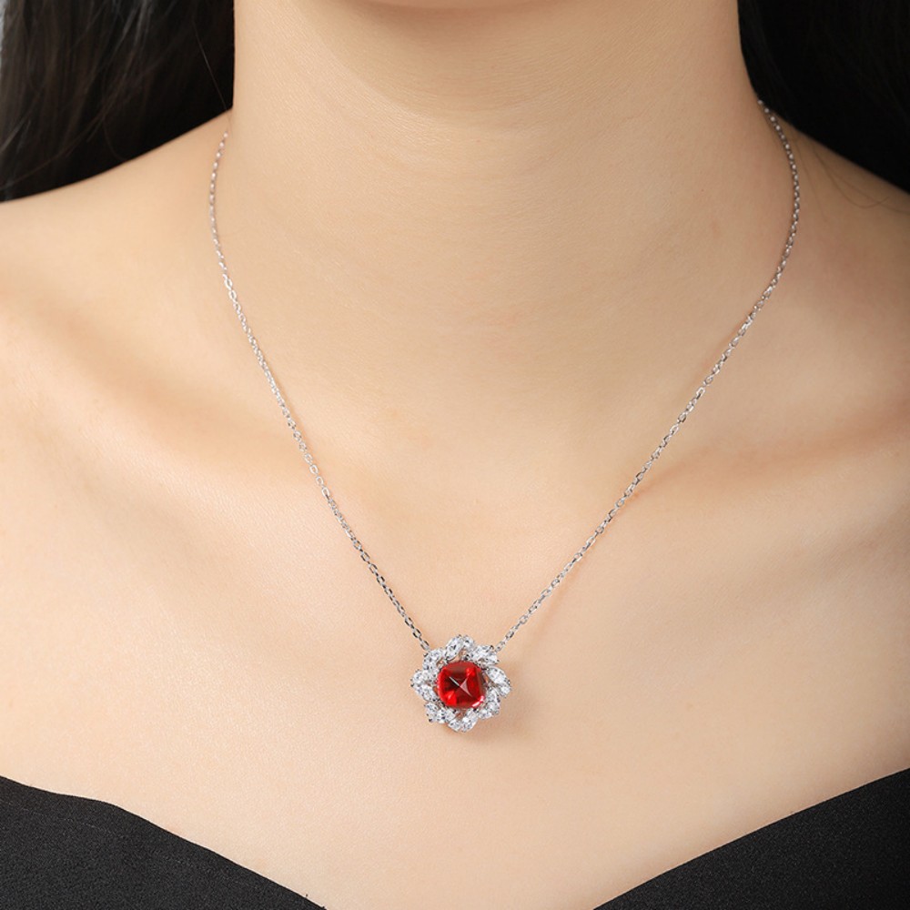 Real Ruby Earrings – Lab-Created Ruby Studs in 925 Sterling Silver