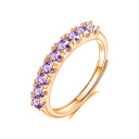 Amethyst Crystal Band