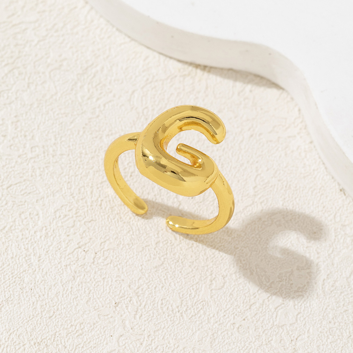 Letter Ring – Polished Mirror Finish Alphabet Initial Ring