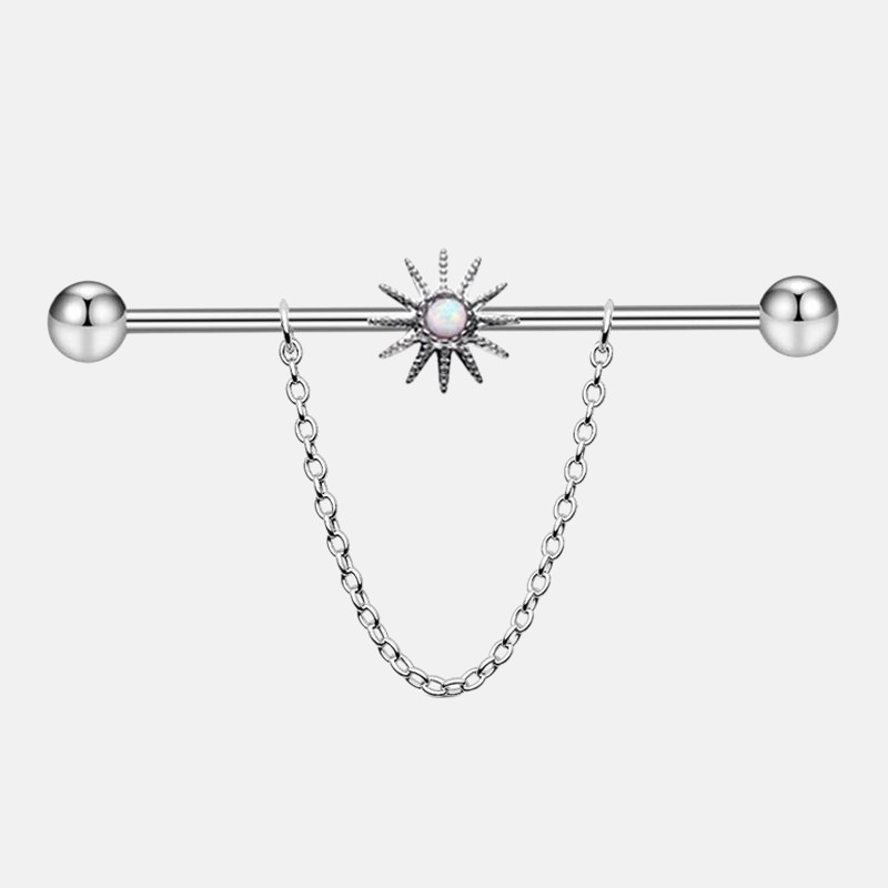 Professional Ear Piercing Jewelry – Industrial Chain Barbell for Cartilage Piercing