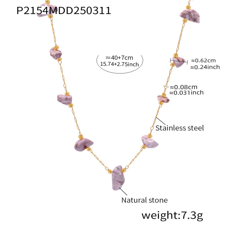 Dainty Layered Necklace with Colorful Natural Stones – Candy Tones