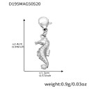 Steel seahorse pendant*4